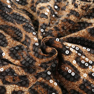 Leopard print u neck glitter cami romper