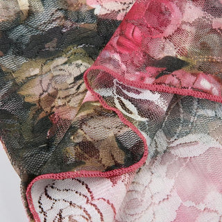 Lace v neck flower pattern stitch tank top