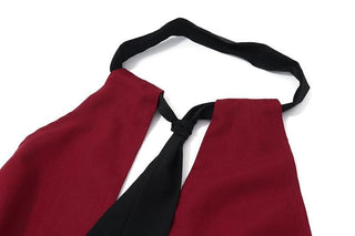 Halter deep v neck ruched backless tie applique mini dress