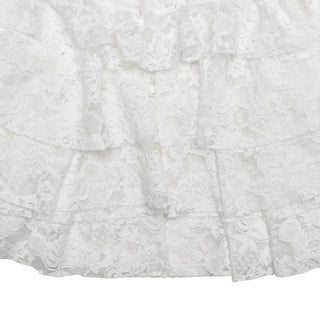 Long sleeve lace hollow out ruffle cut out mini dress