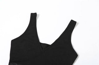 V neck mesh cami top