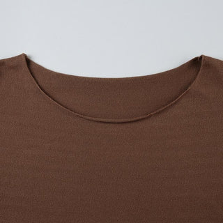 Long sleeve knitted solid top