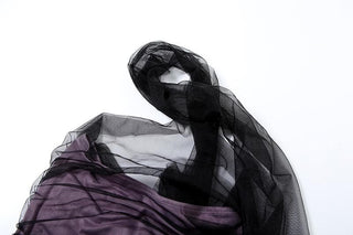 Halter off shoulder gloves mesh top