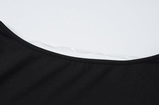 Short sleeve round neck solid backless top