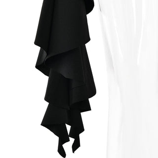 Halter ruched flower applique ruffle mini dress