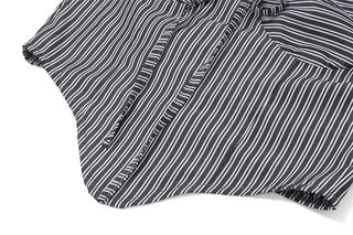 Sweetheart neck lace hem striped lace up tube top