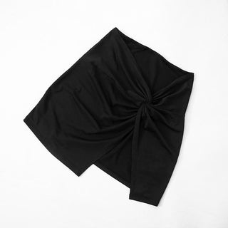 High neck long sleeve lace mini skirt set