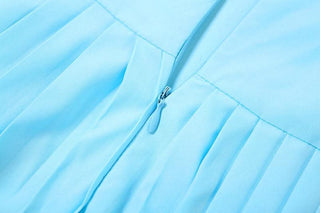 Sweetheart neck backless ruched solid maxi dress