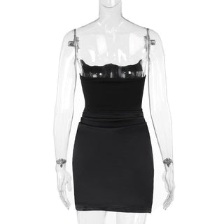 Ruched solid tube backless bustier mini dress
