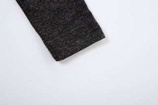 High neck long sleeve beaded cross pattern hollow out cut out top