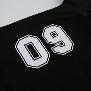 Long sleeve off shoulder "09" pattern top