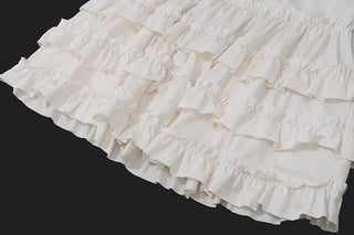 Halter smocked knotted ruched ruffle mini dress