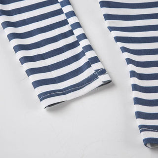 Striped v neck long sleeve top