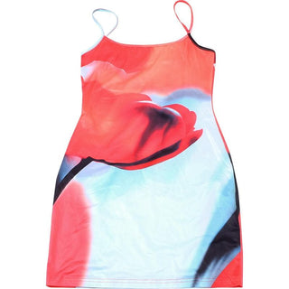 U neck contrast cami mini dress