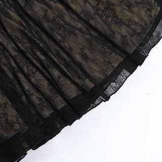 V neck long sleeve lace bowknot mini dress