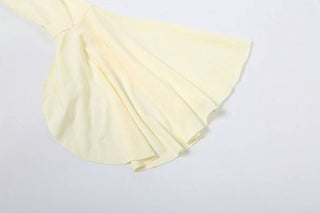 Long flared sleeve ruched maxi skirt set