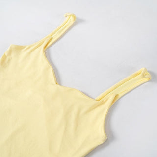 Sweetheart neck solid backless cami top