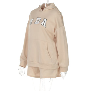 Long sleeve hoodie "ADA"pattern pocket pant set