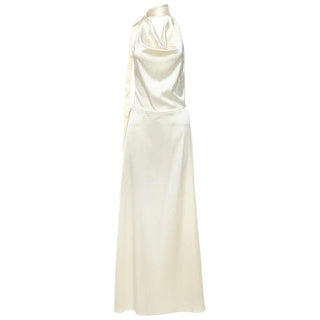 Halter cowl neck ruched backless maxi skirt set