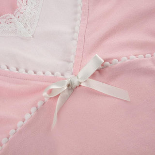 Short puff sleeve halter patchwork bowknot top