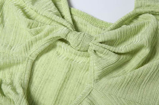 Halter hollow out high slit ruched cut out maxi dress