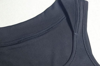 Zip-up self tie ribbed square neck solid pant set