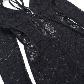 Lace long sleeve hollow out cross front cut out maxi dress