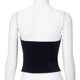 Contrast backless 2-way tube top