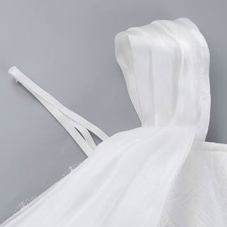 Off shoulder lace hem lace up corset cami top