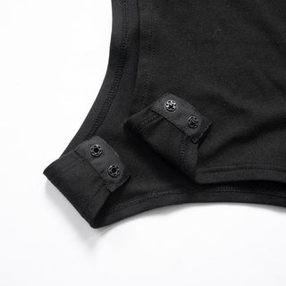 Bowknot crewneck contrast tank bodysuit