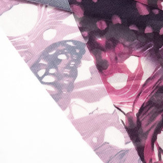 Sleeveless high neck butterfly print mesh top