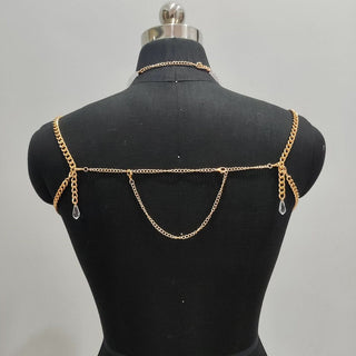 Halter crystal beaded tassels hollow out crop cut out top