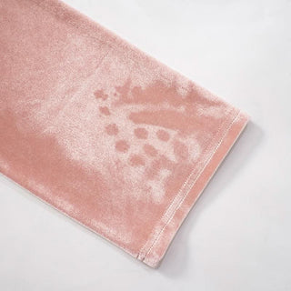 High neck long sleeve velvet hollow out knotted cut out midi dress