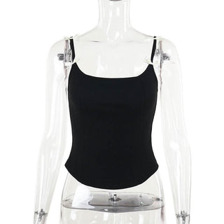 Bowknot applique u neck backless cami top