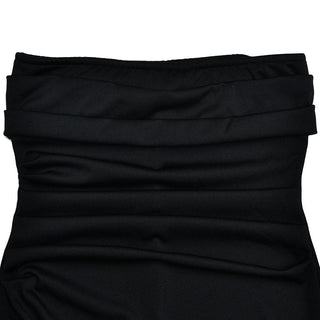Ruched high slit irregular ruffle tube maxi dress