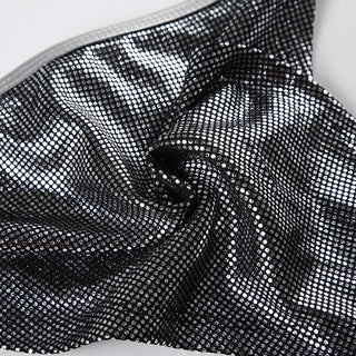 Halter polka dot metallic self tie pant set