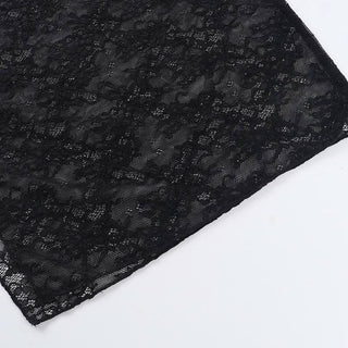 Crewneck long sleeve lace hollow out cut out maxi dress