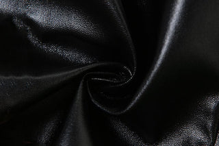Solid PU leather zip-up v neck backless bustier tube crop top