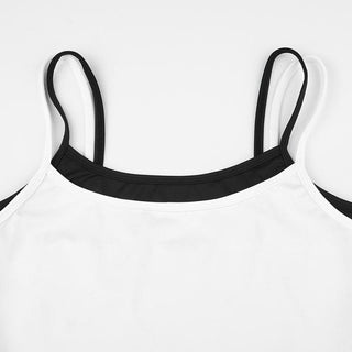 U neck contrast 2 piece cami pant set