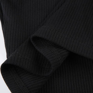 Short sleeve ruffle ruched bowknot ribbed top