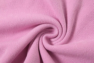 Long sleeve v neck cherry embroidery self tie pant set