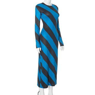 Long sleeve crewneck slit twill print midi dress