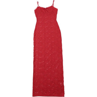 Lace bowknot backless cami maxi dress