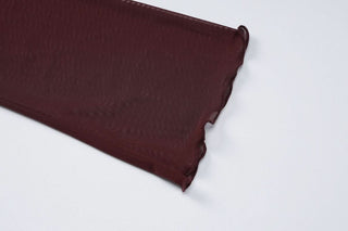 Sweetheart neck long sleeve mesh crop top