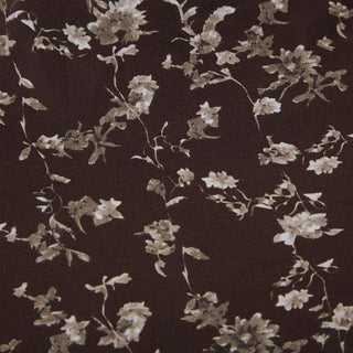 Short shoulder flower print ruffle top