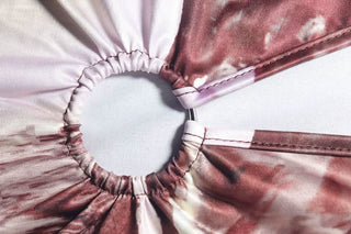 Halter cowl neck hollow out o ring abstract cut out mini dress