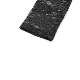 Long sleeve off shoulder lace ruffle mini dress