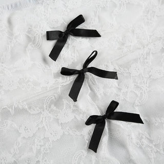 Bowknot lace slit tube top