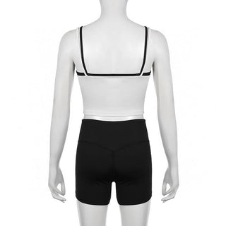 U neck contrast 2 piece cami pant set