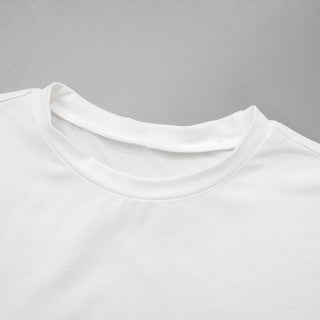 Short sleeve bowknot embroidery crewneck crop top